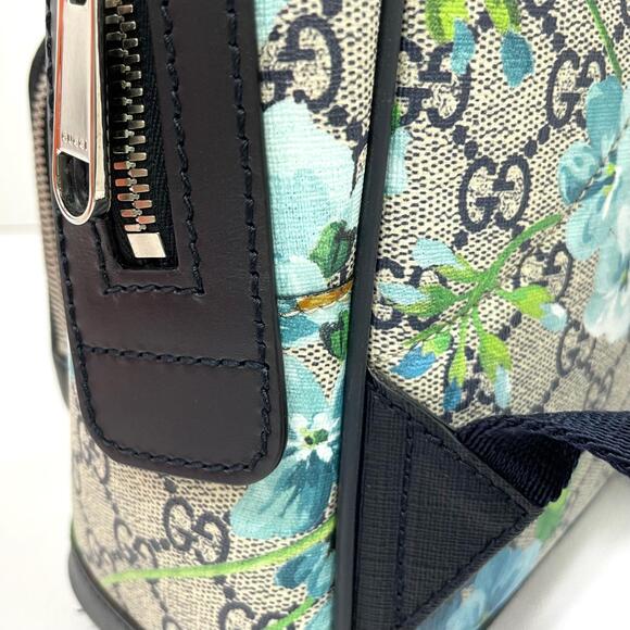 Gucci GG Blooms Backpack Daypack Beige Blue - Picture 15 of 15